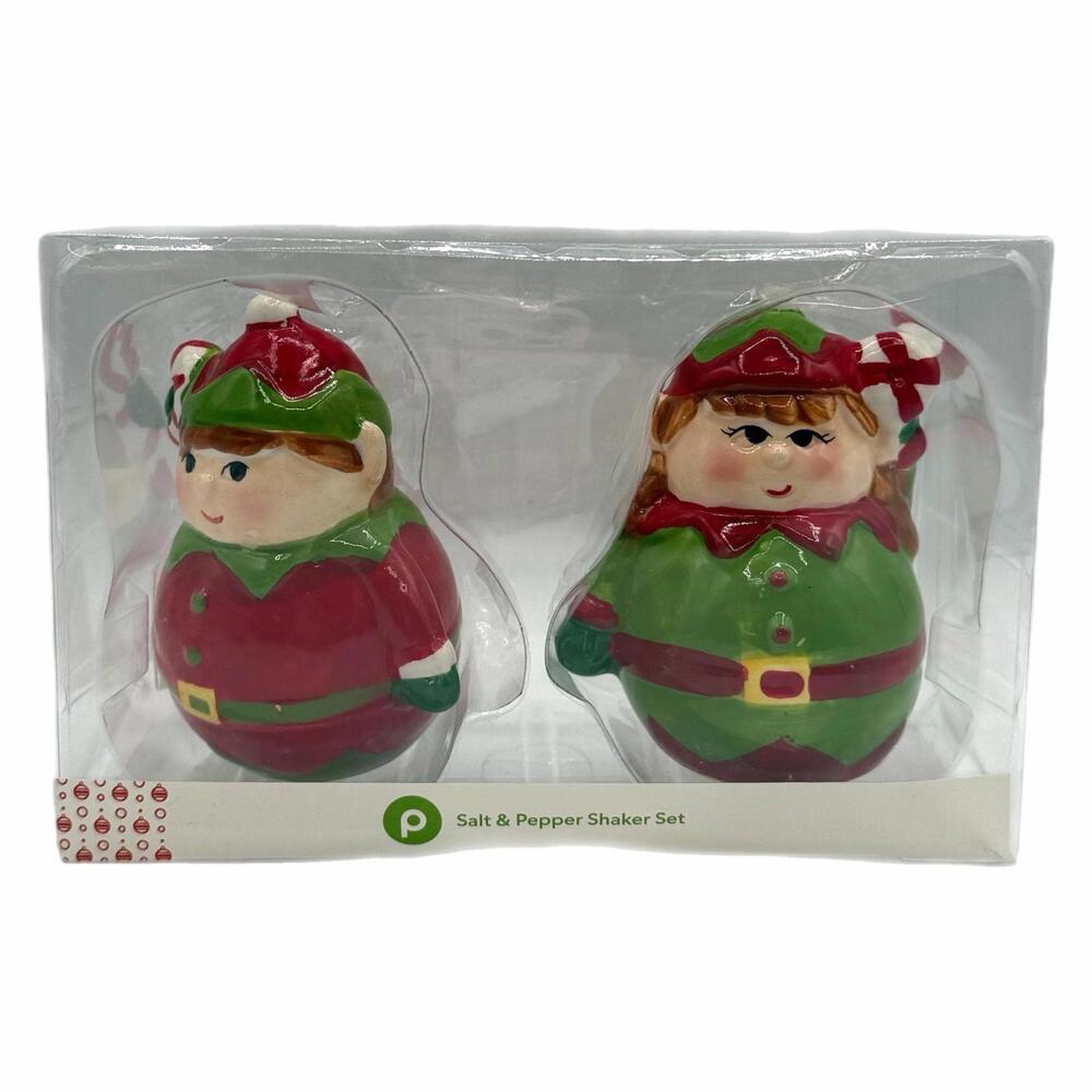 Publix Christmas Elf Salt & Pepper Shaker Set